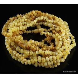 11 Butter BAROQUE Baby teething Baltic amber necklaces